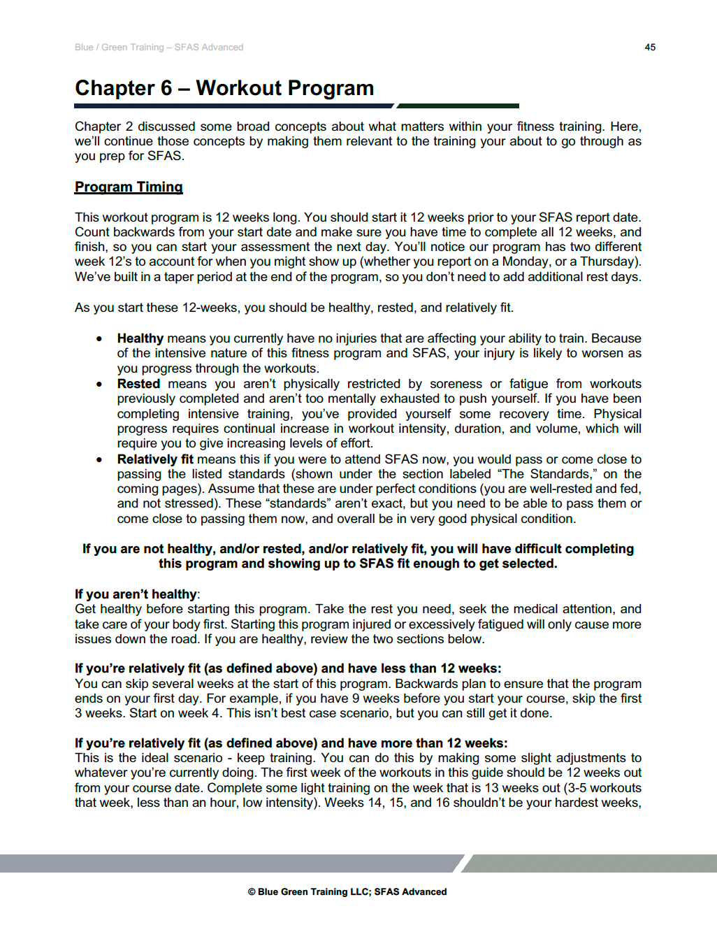 Special Forces Assessment & Selection (SFAS) 11