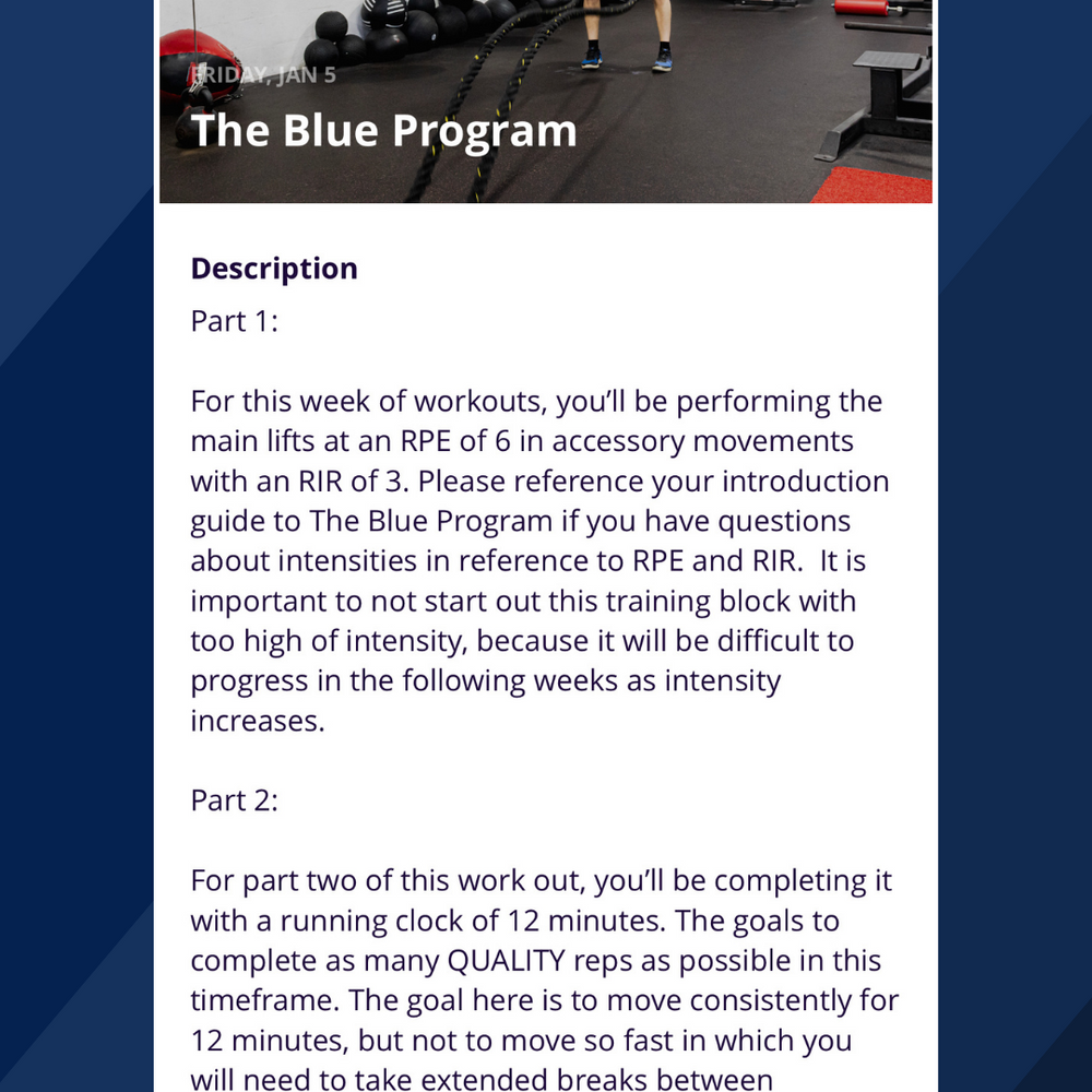 
                      
                        The Blue / Green Blue Program provides elite coaching, direct to our athletes. Ideal for ROTC, pre-military, or anyone looking at tactical workouts for the hybrid athlete. FURTHER.
                      
                    