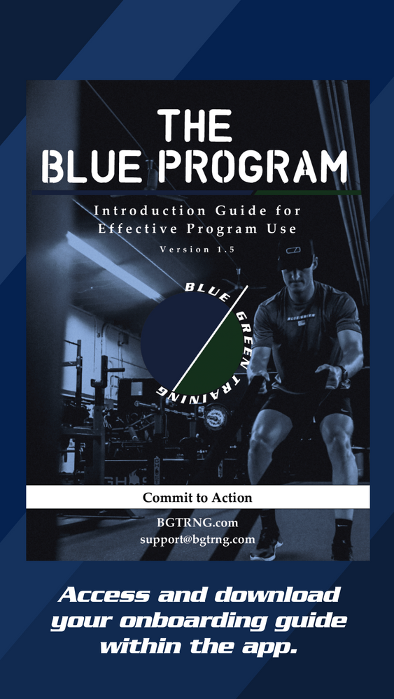 The Blue Program – Blue / Green Training