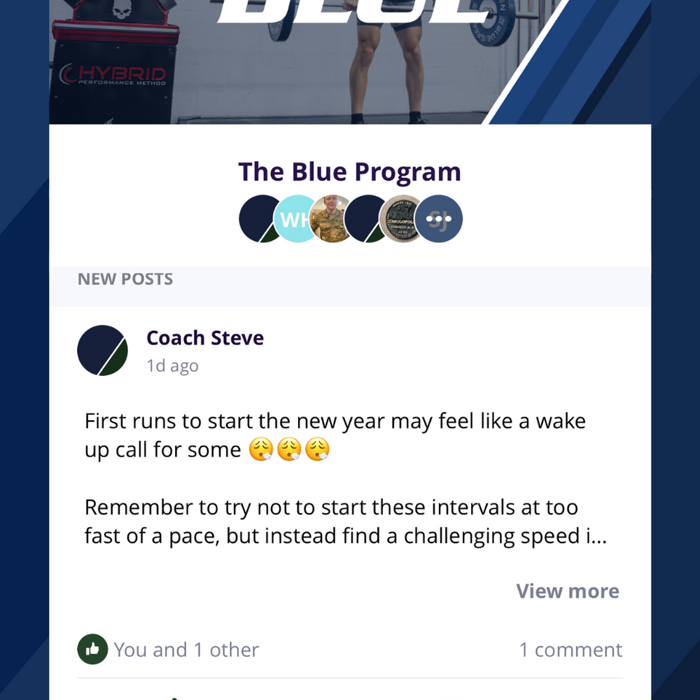 
                      
                        The Blue / Green Blue Program provides elite coaching, direct to our athletes. Ideal for ROTC, pre-military, or anyone looking at tactical workouts for the hybrid athlete. FURTHER.
                      
                    