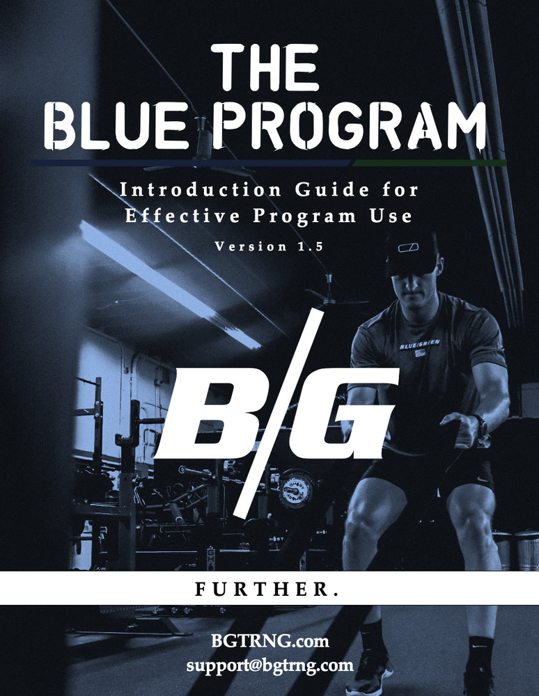 
                      
                        The Blue / Green Blue Program provides elite coaching, direct to our athletes. Ideal for ROTC, pre-military, or anyone looking at tactical workouts for the hybrid athlete. FURTHER.
                      
                    