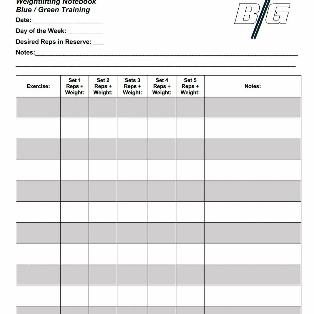 Weightlifting Notebook (Free)