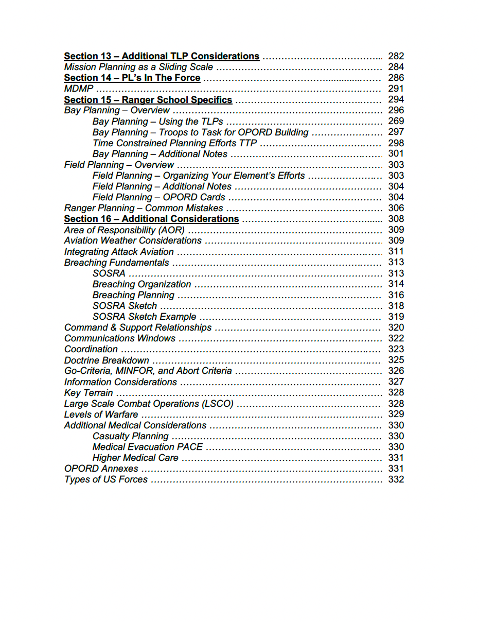 Opordes OPORD Blue Book | Complete TLP & OPORD Guide for BOLC, Ranger School ...