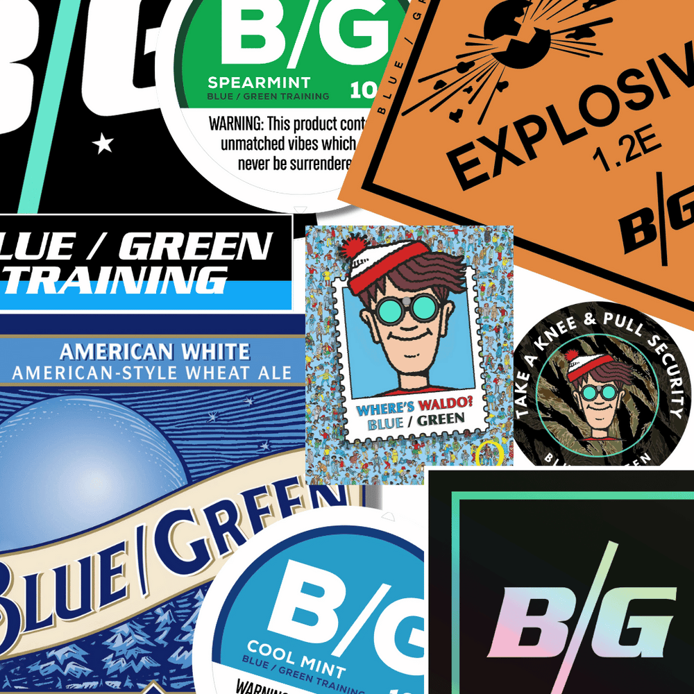 Blue Green Sticker Military