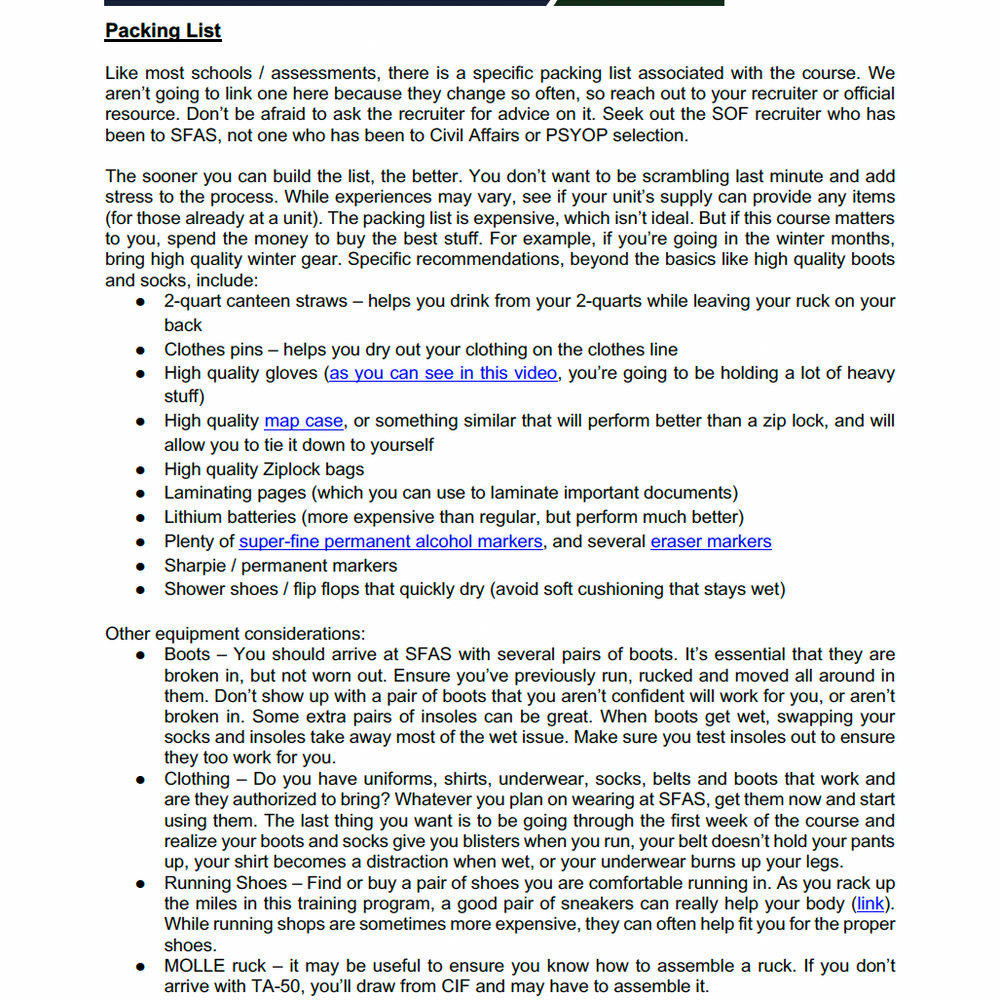 
                      
                        Special Forces Assessment & Selection (SFAS) 14
                      
                    